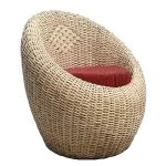 Cane Apple Chair for Room, Garden, Balcony, Resort – Handcrafted with Cushion, Eco-Friendly & Durable