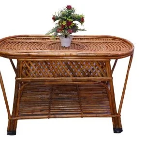 Cane Table, Coffee, Tea, Snacks Table for Balcony, Office, Room, Garden