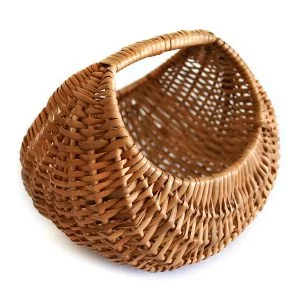Bamboo Eco-Friendly Multiutility Wicker Farmer's Basket (21 x 14.5 x 10 cm, Natural) – Handwoven, Sustainable & Versatile