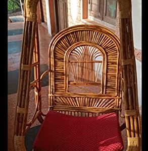 Cane Swing Chair with Cushion - Sun