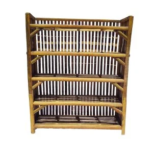 Bamboo Rack Books and Shoes (Brown) - 68cm x 37cm x 107 cm