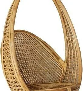 Bamboo Cane Swing Chair with Chain and Cushion