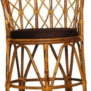 Cane (Rattan, Bait) Chair with Cushion, Room Chair, Balcony Chair