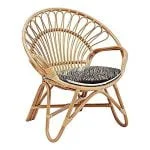 Bamboo Cane Chairs for Living Room with Cushion Study Chair with Arm Rest | Use in Home | Office | Living Room | Balcony | Garden | Indoor & Outdoor
