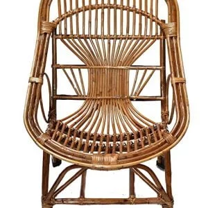 Bamboo Cane Lawn Chair – Perfect for Balcony, Garden, Office, Indoor & Outdoor Use with Cushion
