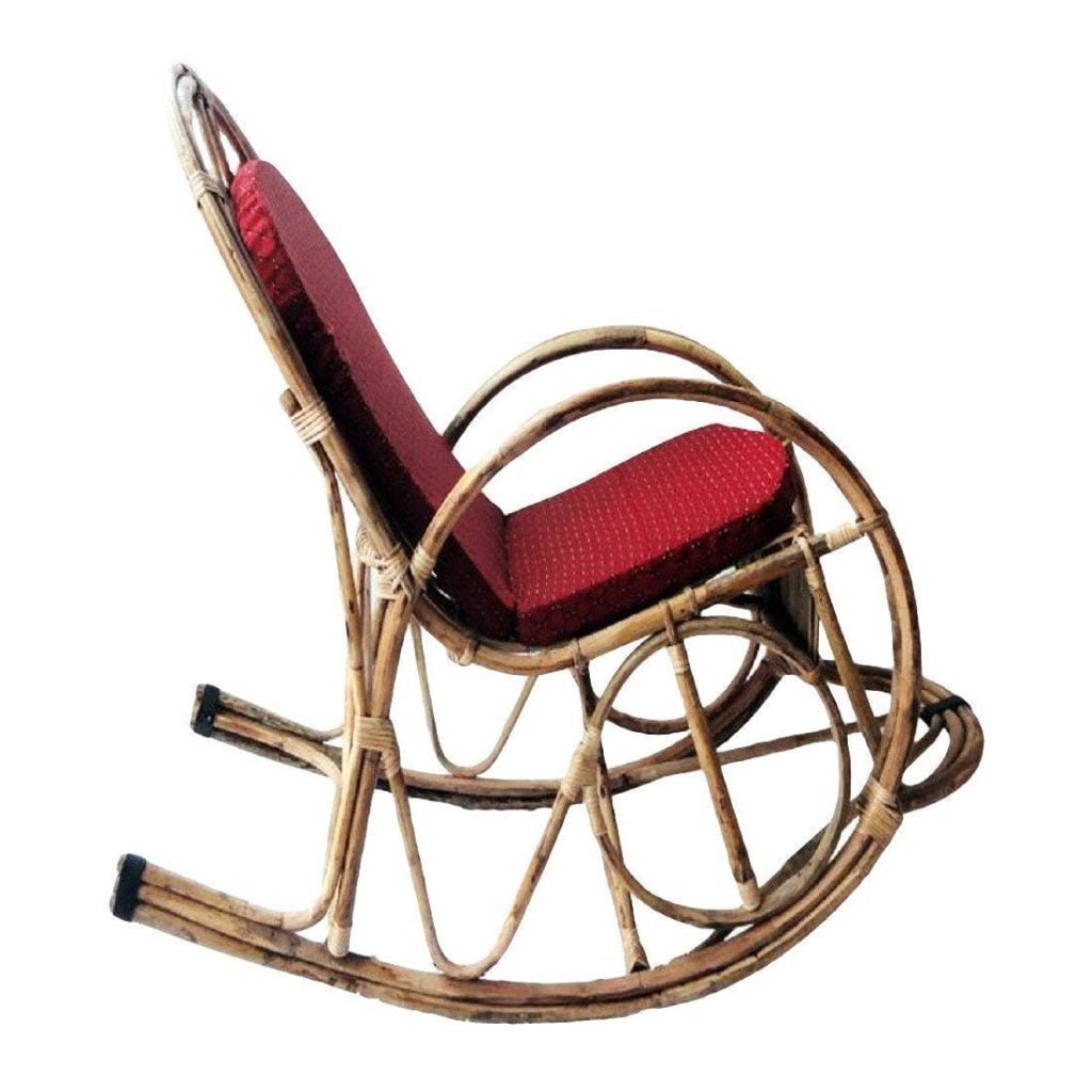 Cane Rocker Chair Bamboo Cane Rocking Chair, Home Recliner for All Ages, Kids and Adults ...