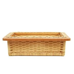 Bamboo Cane Basket For Modular Kitchen | Food Storage Basket, Basket For Onion, Potato, Food Storage Basket - 16x8x20 Inch