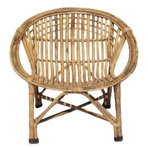 Cane Lawn Chair with Cushion | Handcrafted Round Chair