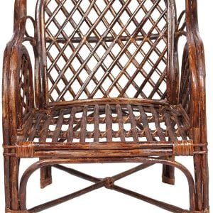 Cane Living Room, Arm, Lawn Chair with Cushion