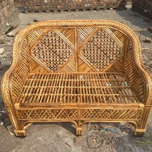 Cane Two Seater Sofa for Home,Living Room, Office