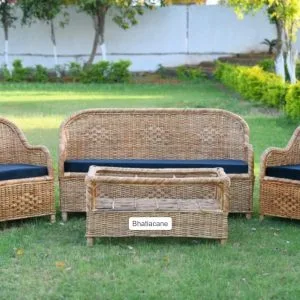 Cane Weaving Sofa Set with Table