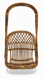 Rattan Cane Swing Chair for Adults | 47" Hanging Jhula with Cushion & Chain