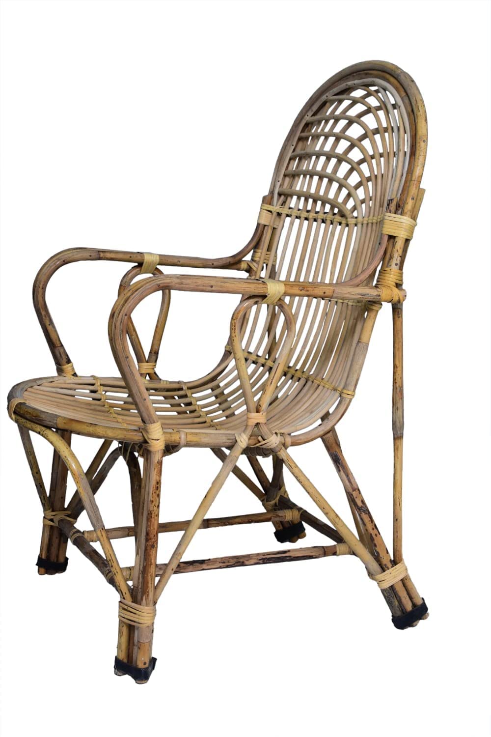 Bamboo Cane Chair with Cushion or Kids Adults Study Chair with Arm Rest Use in Home Office Living Room Balcony Garden Indoor Outdoor BhatiaCane