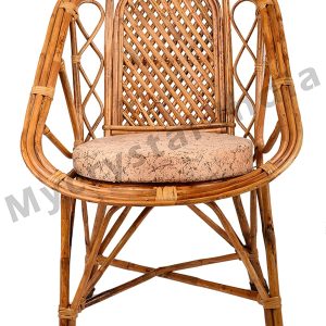 Wooden Bamboo Cane Antique Chair  for Kids & Adults | Study Chair with Arm Rest | Use in Home