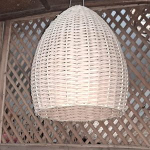 Bamboo Cane Ceiling Light Hanging Lamp Shade, Indoor Outdoor Lighting (Rocket)