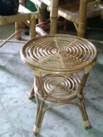 Cane Round Coffee Table Center Table for Living Room - Glass not Included