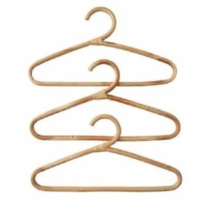 Cane Clothes, Men's  Coat, Paint, Half Circle Tie Hanger  - Pack of 3