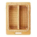 Bamboo Wicker Cane basket For Modular Kitchen with partition, Food Storage Basket,Basket For Onion, Potato