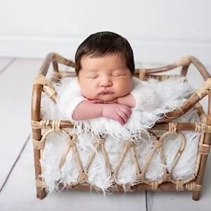Cane Posing Basket for Baby Photography Photoshoot, Bamboo Cane posing Square basket for Baby Photography Photoshoot, Prop basket (BASKET)
