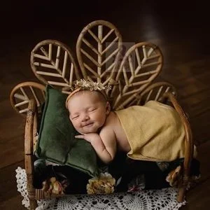 Bamboo Cane Flower posing basket for newborns,sitter,Baby Photography Photoshoot,Newborn Baby Photo Prop chair,Newborn Photography chair,Wooden Basket for Baby Photoshoot