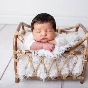 Bamboo Cane Rattan Posing Chair for Newborns, Sitter, Newborn Baby Chair, Wooden Chair for Baby