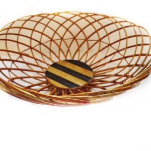 Bamboo Cane Basket for Gift Packing, Dry Fruit Basket, Fruit Basket,Storage Baskets Shelf Baskets, Decor Your Dinning Table, Size :-12" x 3" (Pack of 10)