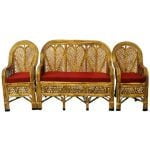 Cane Sofa Set with Table - Model DIL