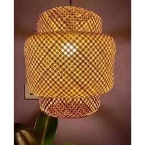 Bamboo Hanging Lamp Shades,Pendent Lamp Shade,Hanging Lights for Dining Room, Living Room,Hotel,Cafe,Home Corrido, Bar, Restaurant, Coffee house (14inch)