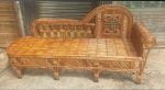 Cane Couch Diwan Sofa Settee for Living Room and Office | 3-Seater Sofa with Cushion