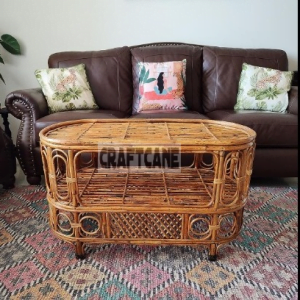 Cane Table, Coffee Table,Tea Table, Serving Table, Center Table for Living Room(Glass not Included)