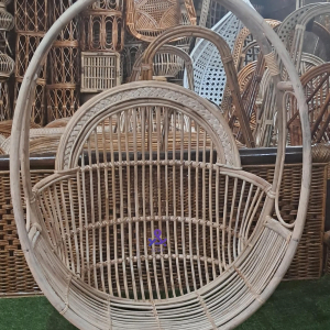 Cane Bamboo Swing Hanging Chair,Jhula for All Ages, Kids & Adults(with Chain and with Cushion)