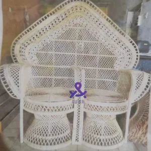 Cane Peacock 2-Seater Sofa Chair: Ideal for Living Rooms, Hotels, Resorts, Events, Marriages, and Banquet Halls