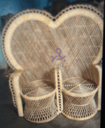 Cane Peacock 2-Seater Sofa Chair: Living Room, Hotels, Resorts, Events, Marriage & Banquet Hall