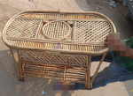 Versatile Bamboo Cane Table for Living Room – Coffee, Tea, Serving & Center Table (Glass Not Included)