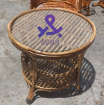 Cane Round Table | Coffee Table, Tea Table for Home, Office, Balcony, Room, Garden (Glass Not Included)