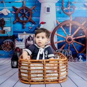 Rectangular Cane Posing Basket for Newborn Photo Props & Sitters