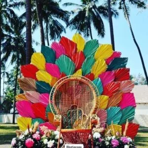 Bamboo Cane Peacock Chair,Event chair,Haldi chair,Marriage chair, Banquet Hall Chair