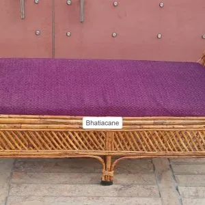 Cane 2-Seater Sofa Cum Couch – Comfortable Dewan for Living Room, Resorts, Hotels & Offices with Side Handles