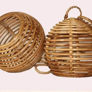 Elegant Bamboo Cane Hanging Lamp Shade for Dining Room, Living Room, Bar, Restaurant(pack of 2)