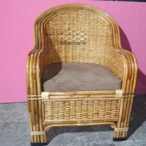 Cane Sofa Chair with Cushion for Living Room, Garden, Balcony, Resort, and Hotel