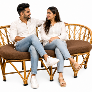 Cane Sofa with Cushions – Perfect for Home, Office, Garden, Hotel & Outdoor Spaces