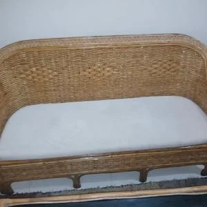 5 ft Cane Sofa Cum Couch (3 Seater) with Cushions – Perfect for Home, Office, Garden, Hotel, and Outdoor Use