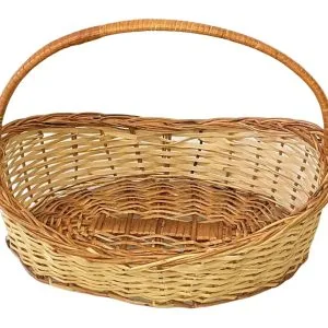Bamboo Cane Boat-Shaped Basket – Perfect for Marriage Gift Hampers, Flowers, Chocolates, Chapati, Pooja, Dry Fruits, Fruits & Storage((13” L x 10” W x 5” H) )