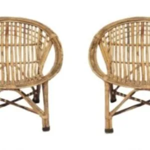 Bamboo Cane Chair for Garden, Balcony, Home, Office(pack of 2)