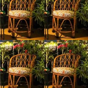 Bamboo Cane Chair – Perfect for Living Room, Garden, Porch, Cafe, Restaurant, Indoor & Outdoor (set of 4)