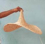 Handcrafted Bamboo Cane Hanging Lamp Shade – Hat Shape Pendant Light for Boho & Rustic Decor