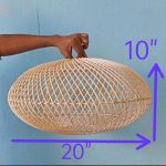 Bamboo Cane Hanging Lamp Shade(Globe shape)
