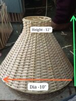 Handcrafted Cane Hanging Lamp Shade – Boho Light Fixture for Dining Rooms, Living Rooms, Corridors, Bars, Restaurants & Coffee Houses