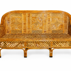 Handcrafted Cane Three-Seater Sofa – Comfortable, Sustainable, and Versatile Seating for Indoor & Outdoor Spaces - STAR