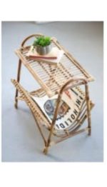 Cane Magazine Cum Newspaper Stand Rack – 18(H) x 12(W) x 15 Inch – Multi-Purpose Book & Magazine Holder for Home, Living Room, or Office